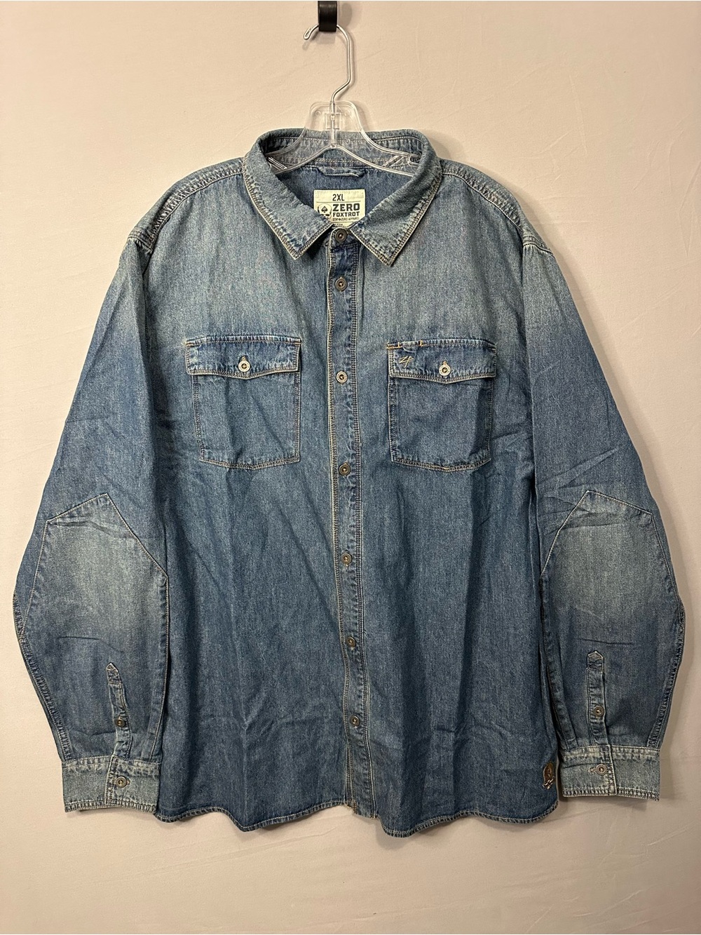 Zero Foxtrot Men’s Denim Shirt 2XL